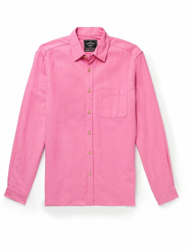 Photo: Portuguese Flannel - Lobo Cotton-Flannel Shirt - Pink