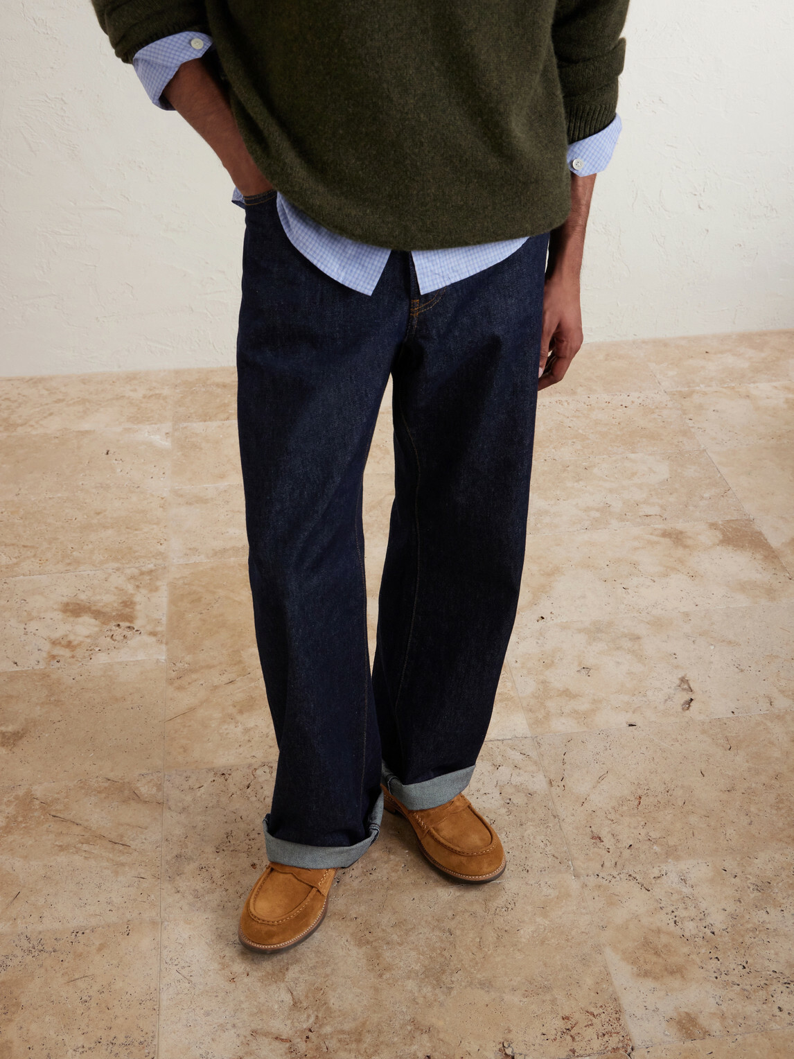 Grenson - Nate Suede Penny Loafers - Brown