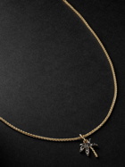 Yvonne Léon - Sautoir Palmier Gold Diamond Pendant Necklace