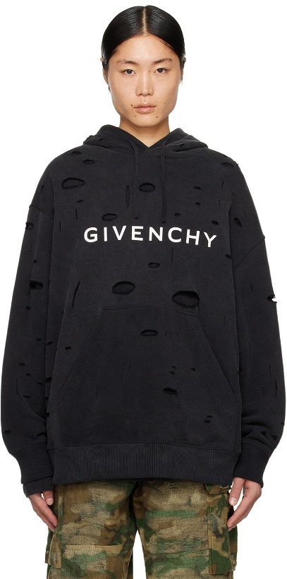 Photo: Givenchy Black Cutout Hoodie