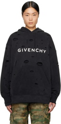 Givenchy Black Cutout Hoodie