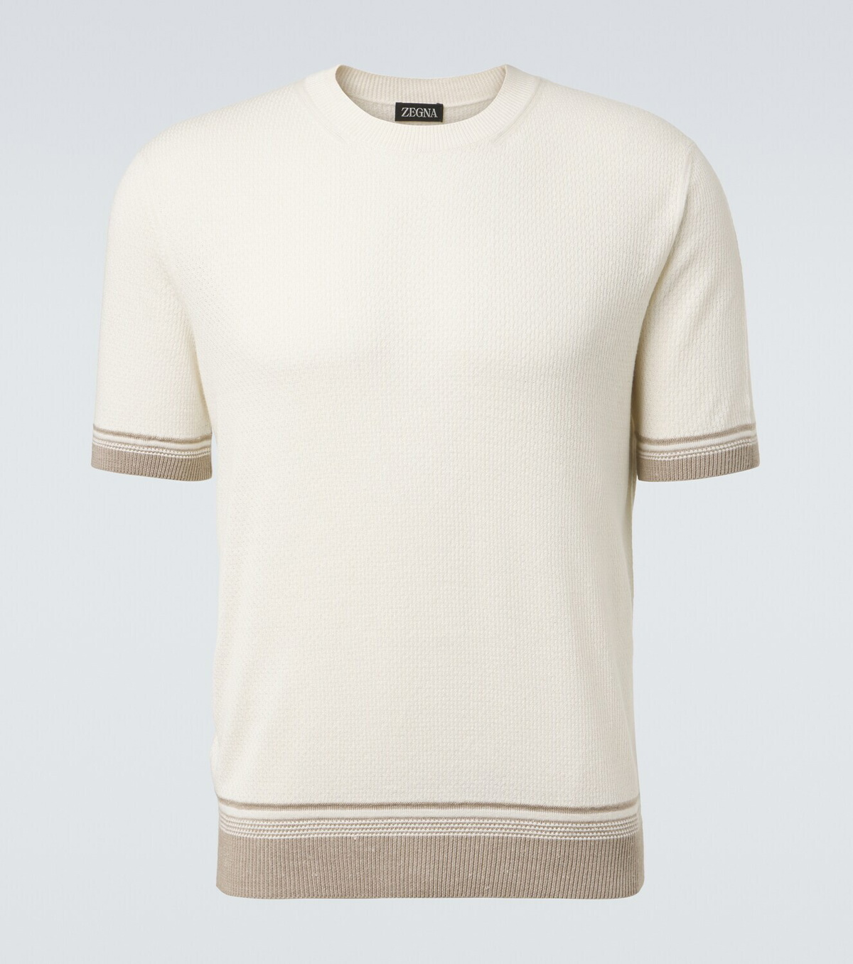 Zegna Waffle-knit silk, linen, and cashmere sweater
