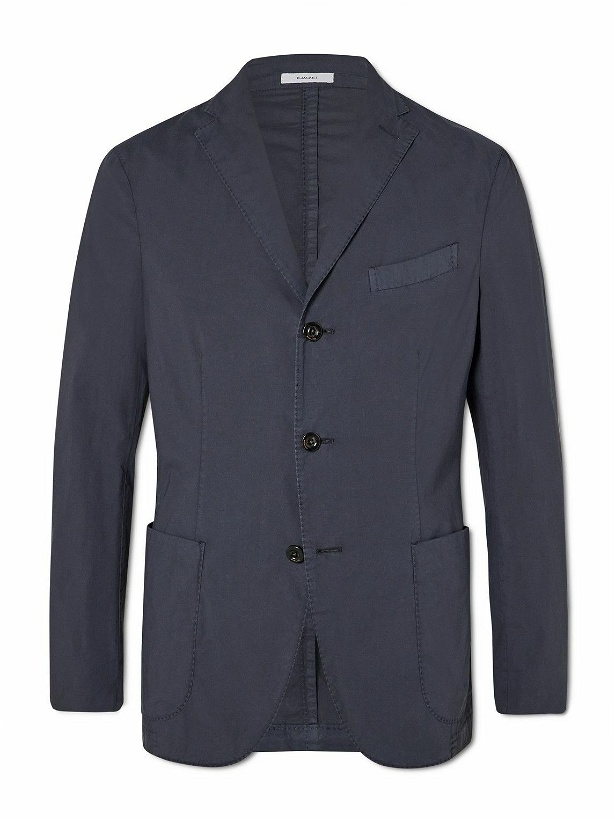 Photo: Boglioli - Garment-Dyed Stretch-Cotton Suit Jacket - Blue