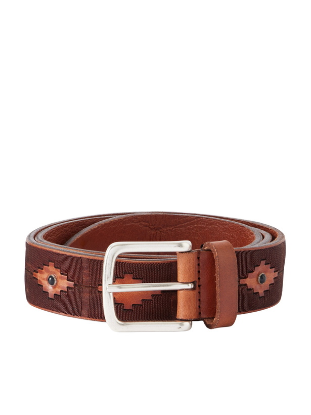 Photo: Anderson's - 4cm Embellished Leather Belt - Brown