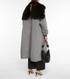 Loewe Faux fur-trimmed coat