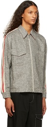 Wales Bonner Grey Charlie Zipped Jacket