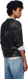 Khoki Navy Hand-Dyed Knit Sweater