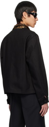 Ernest W. Baker Black Organic Denim Utility Jacket