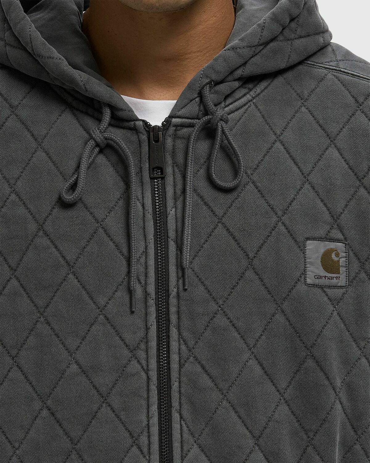 Carhartt WIP Hooded Vista Quilted Sweat Jacket Black Mens Bomber