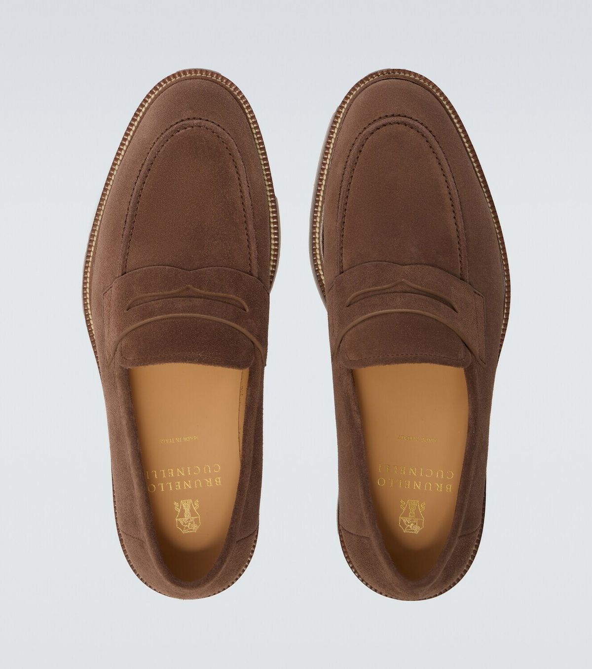 Brunello Cucinelli Suede penny loafers