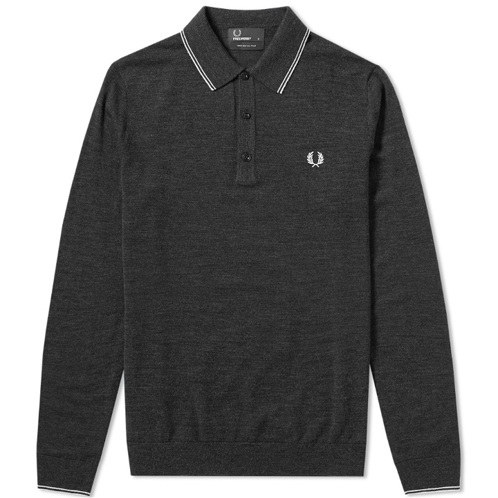Photo: Fred Perry Long Sleeve Merino Knitted Polo