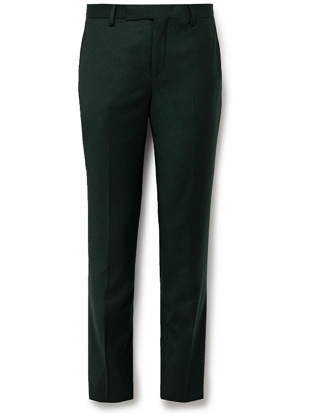 Photo: Paul Smith - Slim-Fit Wool and Cashmere-Blend Flannel Suit Trousers - Green