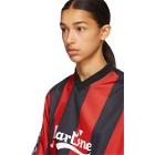 Martine Rose Red and Black Twist Football T-Shirt