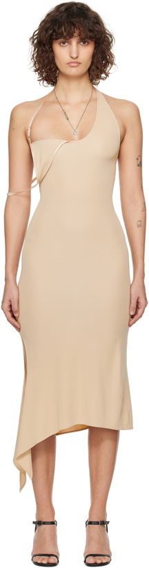 Photo: Courrèges Beige Undressed Jersey Maxi Dress