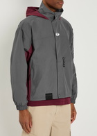 Aape Colour-block Hooded Shell Jacket Grey