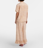 Chloé Floral ruffled silk wide-leg pants