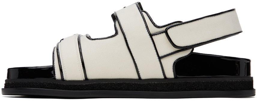 Jimmy Choo Off-White Elyn Flat Sandals Jimmy Choo