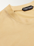 TOM FORD - Lyocell and Cotton-Blend Jersey T-Shirt - Yellow