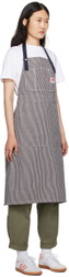 Carhartt Work In Progress White & Navy Striped Apron