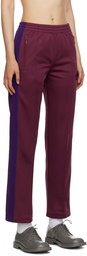 NEEDLES Burgundy Striped Track Pants