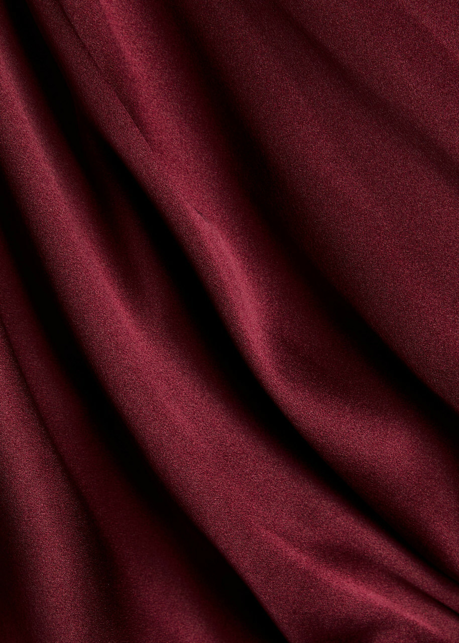 Esse Studios Illi Wrap-effect Silk Bodysuit Burgundy
