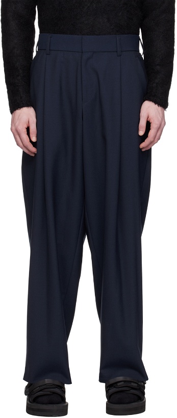 Photo: kolor Navy Pleated Trousers