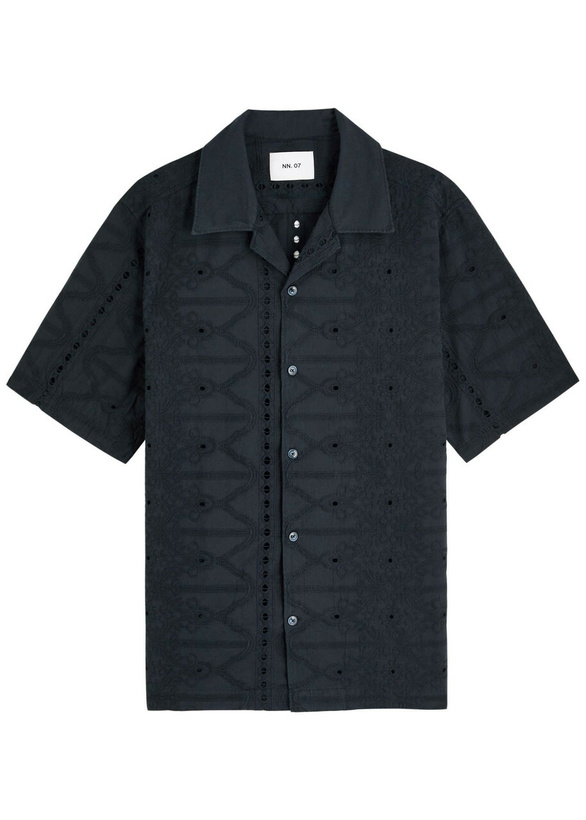 Photo: NN07 Julie Broderie-anglaise Cotton Shirt Navy