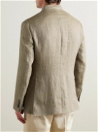 Kingsman - Argylle Nehru-Collar Herringbone Linen Jacket - Neutrals
