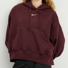 Nike Women's Phoenix Fleece Oversized Hoodie in Burgundy/Sail