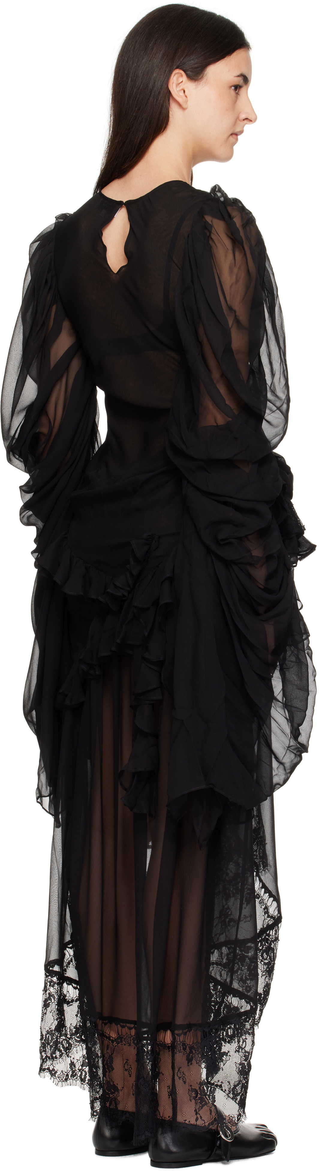 Collina Strada Black Simone Angelica Maxi Dress