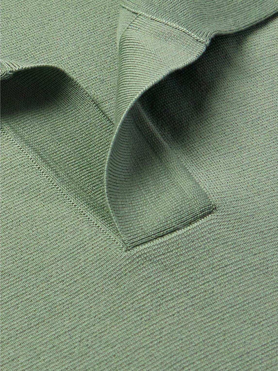 Loro Piana - Aspen Wool Polo Shirt - Green Loro Piana