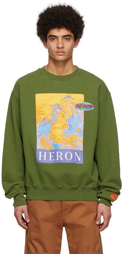 Photo: Heron Preston Green Cotton Sweatshirt