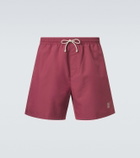 Brunello Cucinelli Logo swim trunks