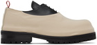 424 Black & Beige Overlay Derbys