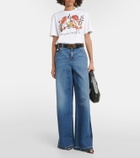 Alexander McQueen Floral cotton jersey T-shirt