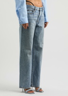 Alexanderwang.t Thong-effect Straight-leg Jeans Light Blue