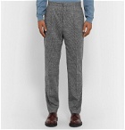 Camoshita - Light-Grey Slim-Fit Pleated Puppytooth Wool-Blend Suit Trousers - Gray