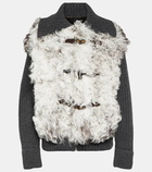 Alanui The Big Chill shearling and wool jacket