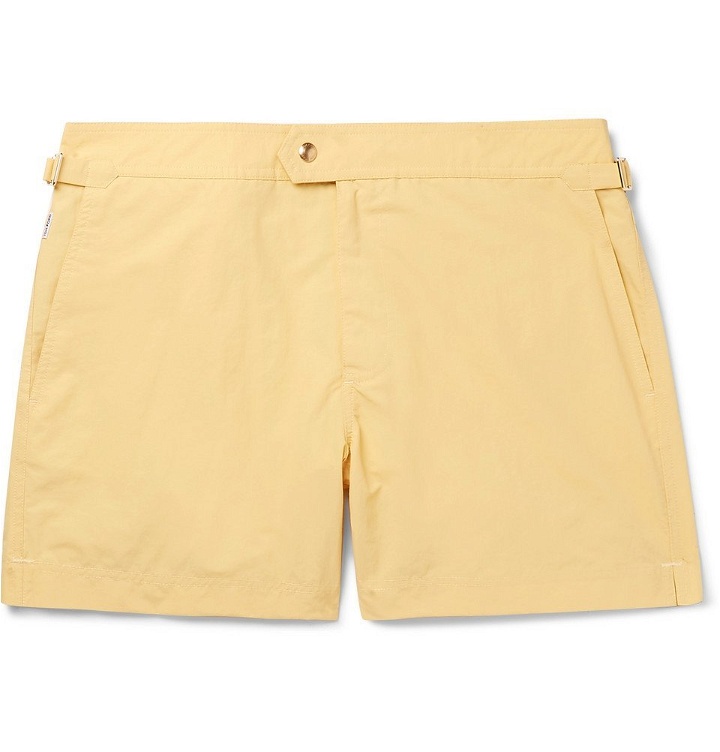 Photo: TOM FORD - Slim-Fit Mid-Length Swim Shorts - Yellow