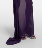 De La Vali Diosa georgette maxi skirt