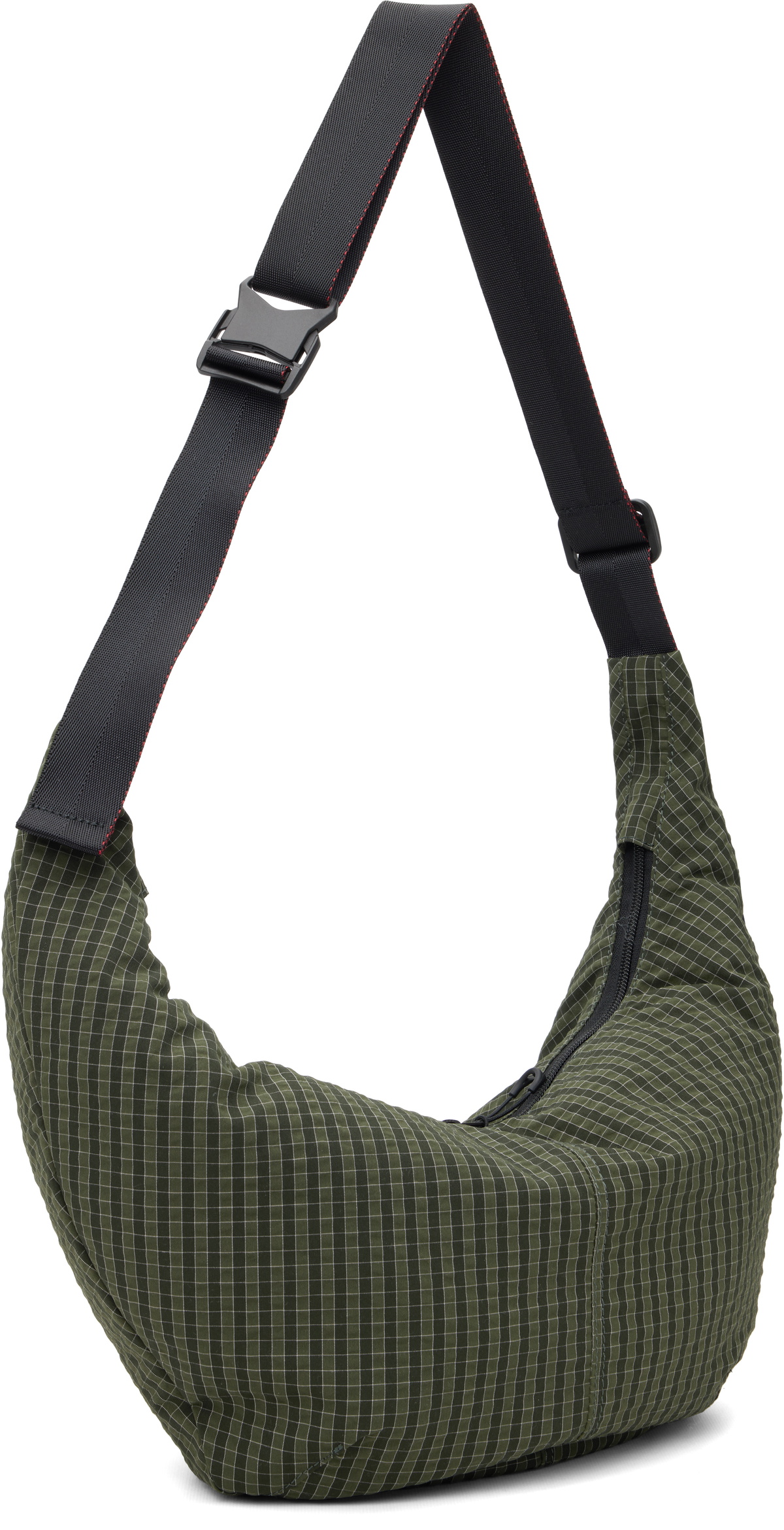 Comme des Garçons Homme Green Grid Check Pattern Bag