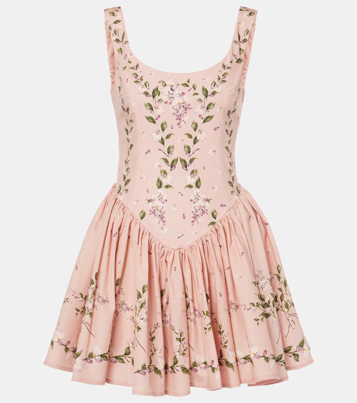 Agua by Agua Bendita Pluma Wisteria floral corset cotton dress