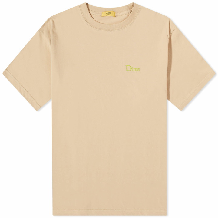 Photo: Dime Men's Classic Small Logo T-Shirt in Sand