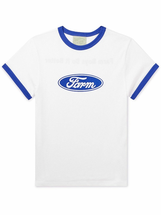 Photo: SKY HIGH FARM - Quil Lemons Slim-Fit Logo-Print Organic Cotton-Jersey T-Shirt - White