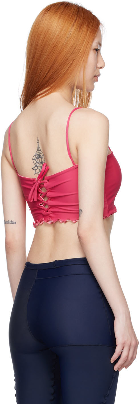 Sherris Pink Nylon Tank Top