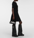 Givenchy Shark Lock Biker leather knee-high boots