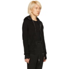 Boris Bidjan Saberi Black Vinyl-Coated Zip Hoodie