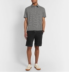 Massimo Alba - Striped Cotton and Linen-Blend Polo Shirt - Blue