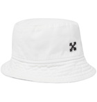 Off-White - Logo-Embellished Cotton-Twill Bucket Hat - White