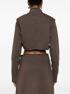 Elena Velez Brown Gathered Top
